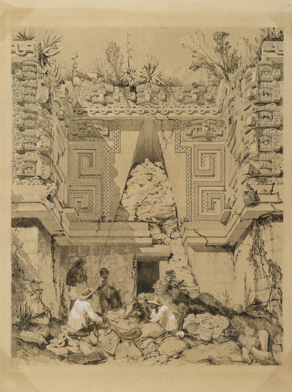 Arcade, Casa del Gobernador, Uxmel, Yucatán, 1843 - Frederick Catherwood