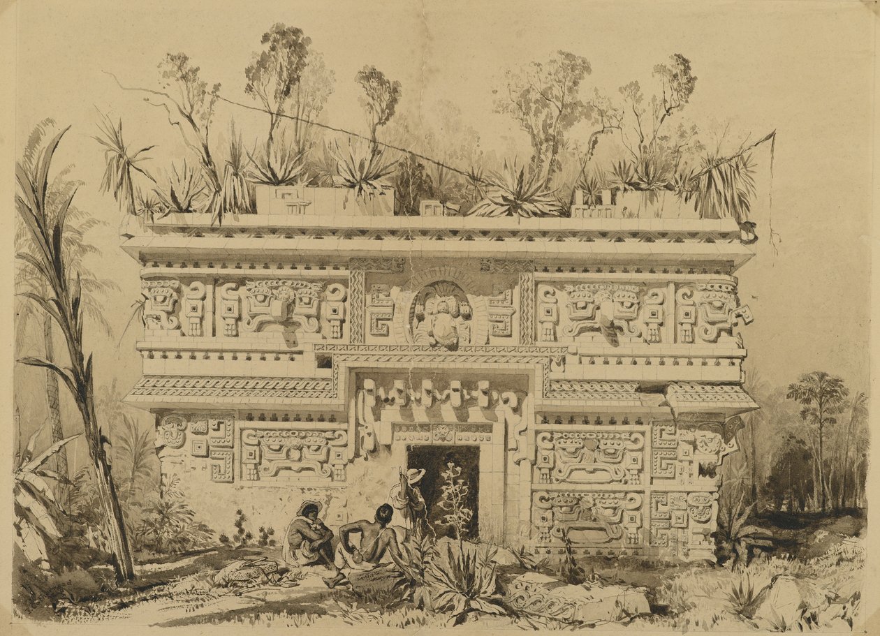 Las Monjas, Chichen Itza, Yucatán, 1843 - Frederick Catherwood