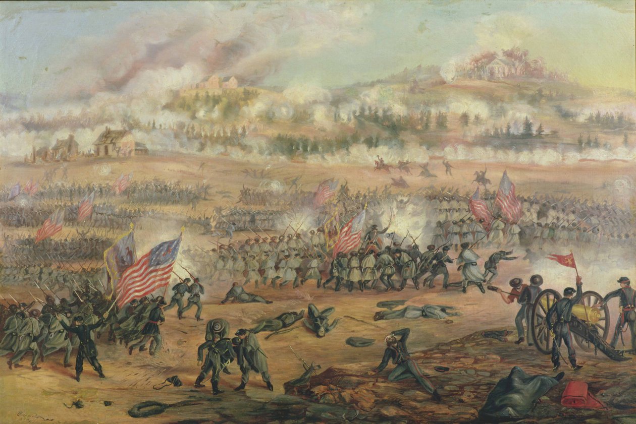 La bataille de Fredericksburg le 13 décembre 1862 - Frederick Cavada