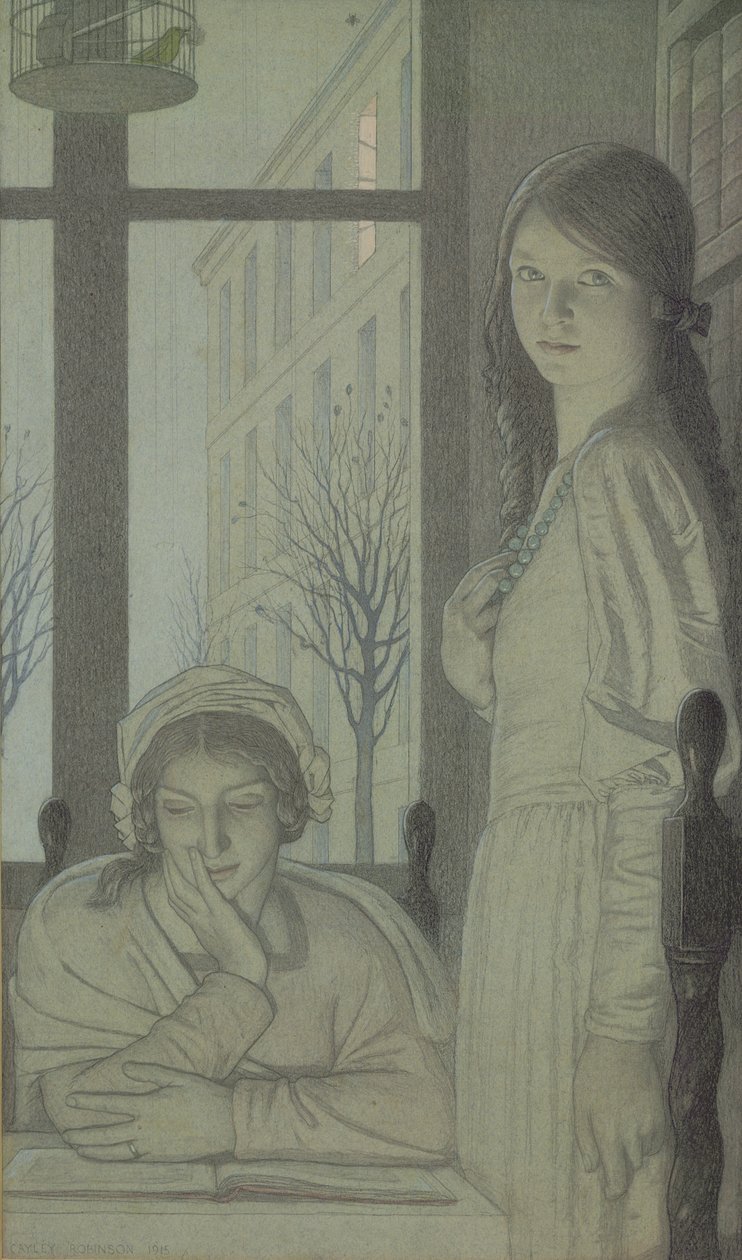 Intérieur - Soir, 1915 - Frederick Cayley Robinson