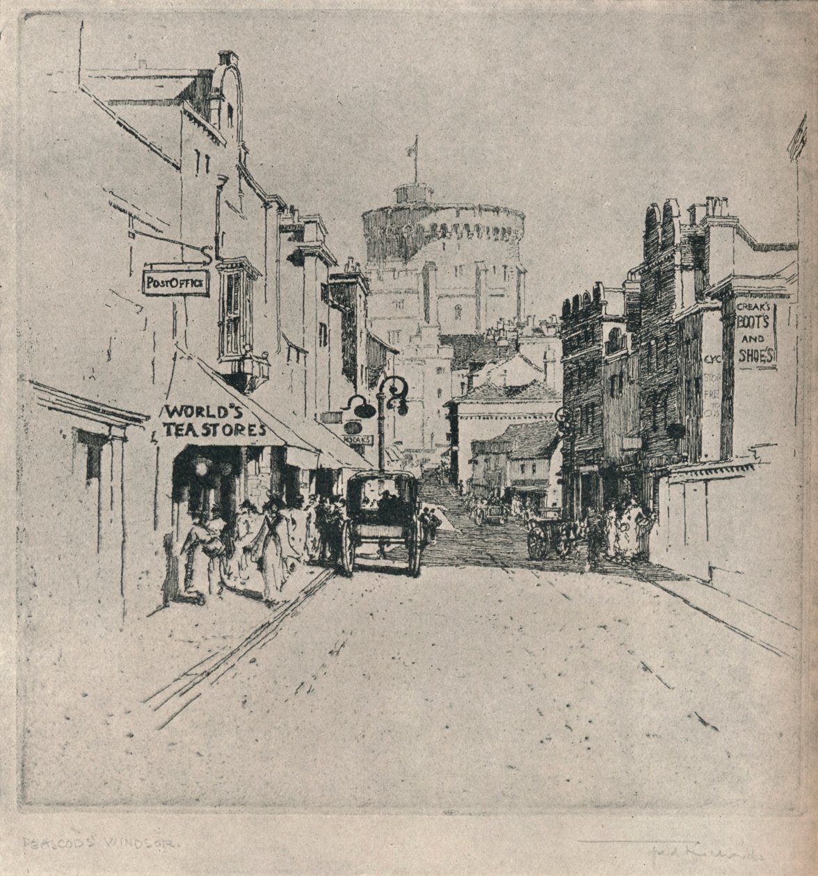 Peascod Street, Windsor, vers 1918 - Frederick Charles Richards