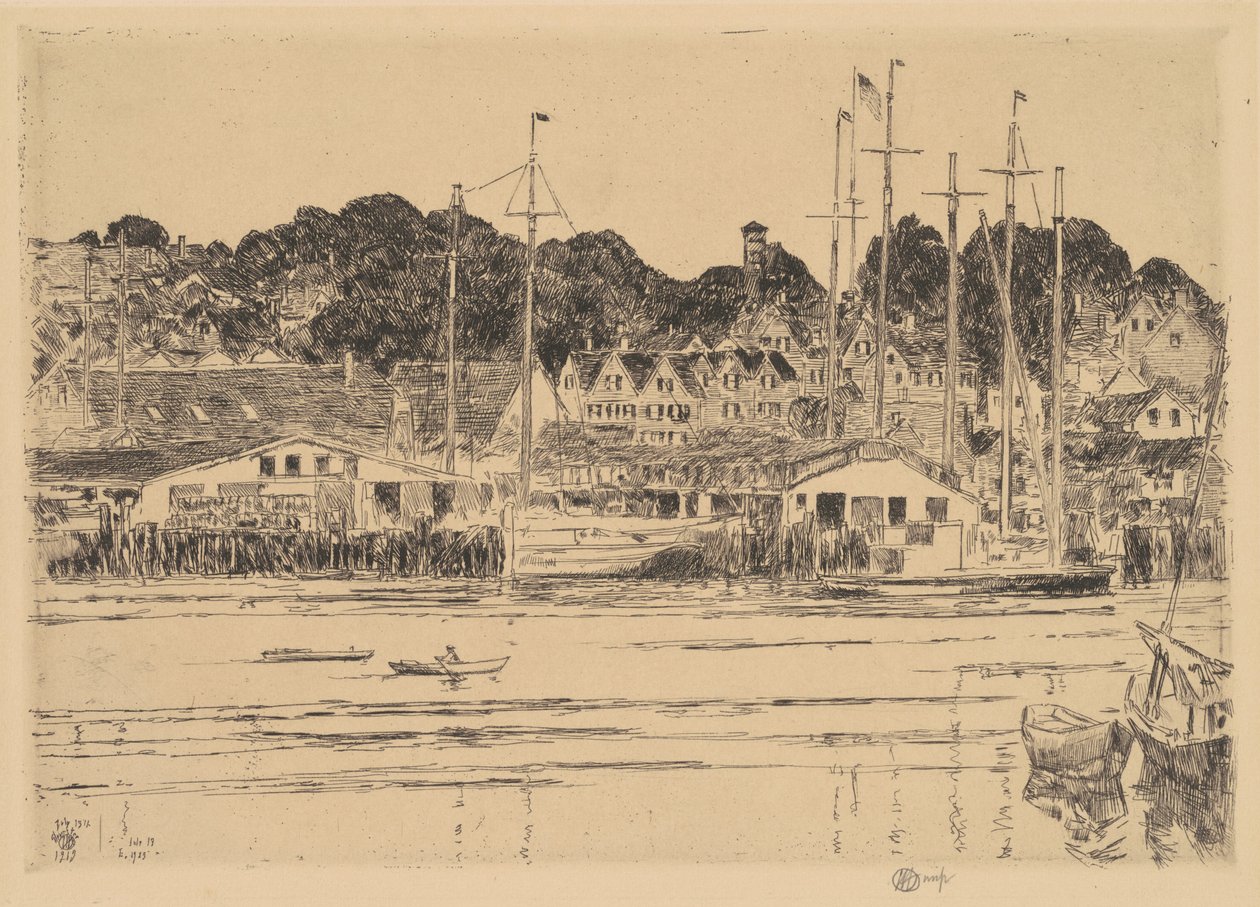 Port intérieur, Gloucester, 1923 - Frederick Childe Hassam