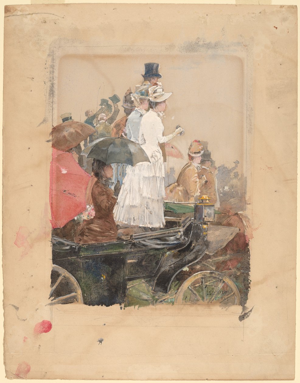 Spectateurs au Grand Prix - Frederick Childe Hassam