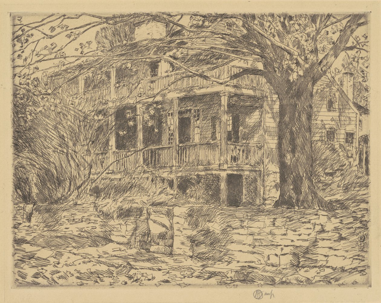 La vieille maison, Cos Cob, 1915 - Frederick Childe Hassam