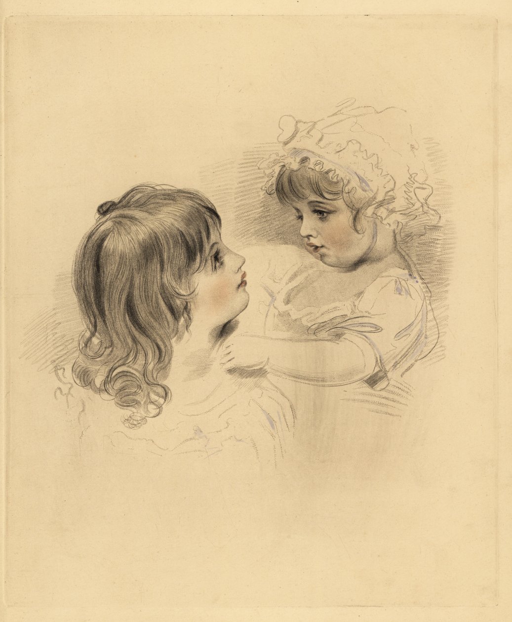 Portrait de deux enfants - Frederick Christian Lewis