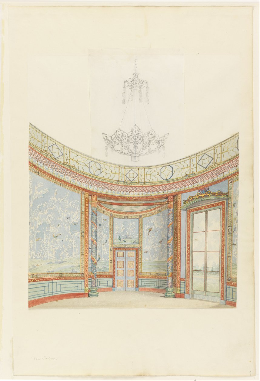 Projet de décoration du salon du pavillon royal de Brighton - Frederick Crace