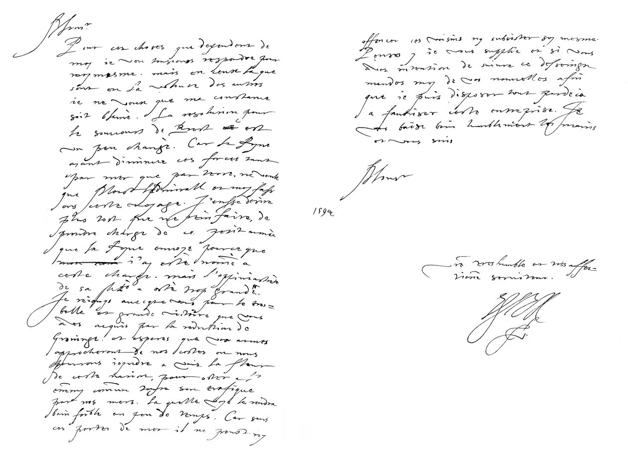 Lettre de Robert Devereux, comte d