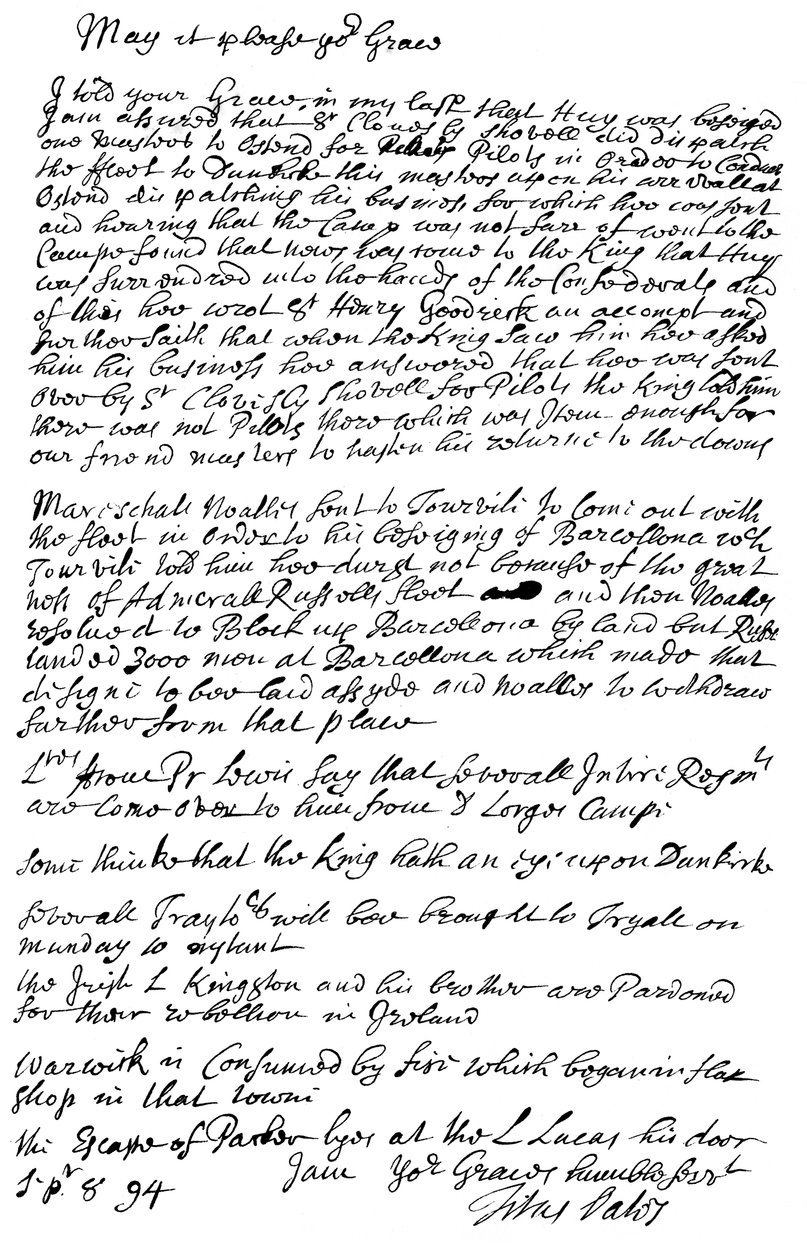 Lettre de Titus Oates au duc de Bolton, 1694 - Frederick George Netherclift