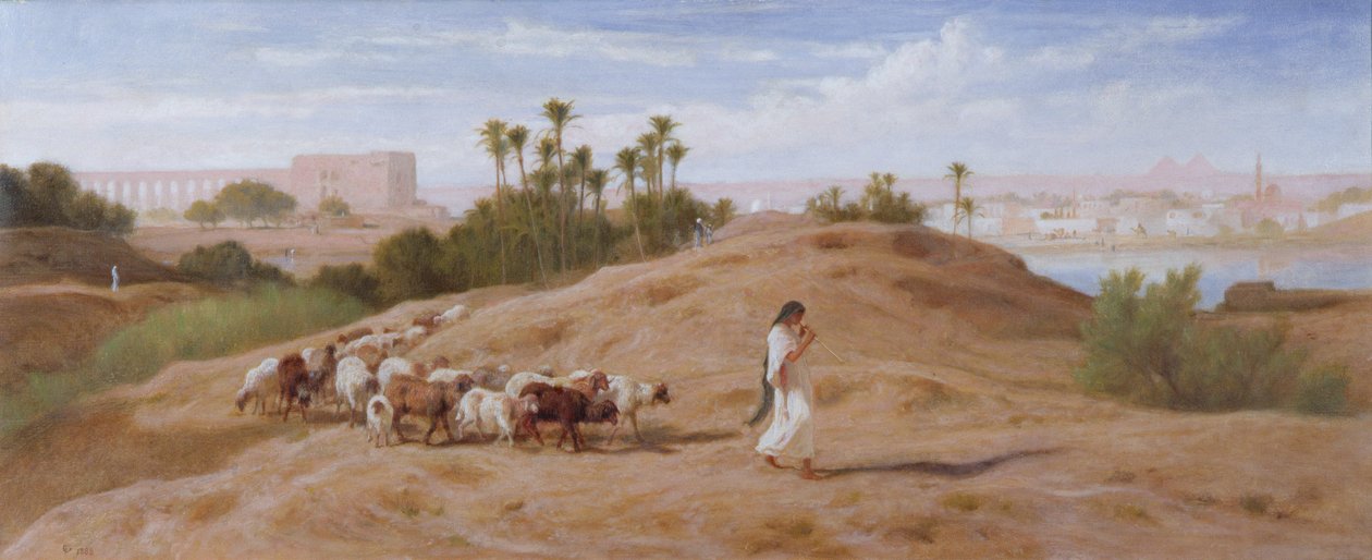 Un berger de chèvres près du Caire - Frederick Goodall