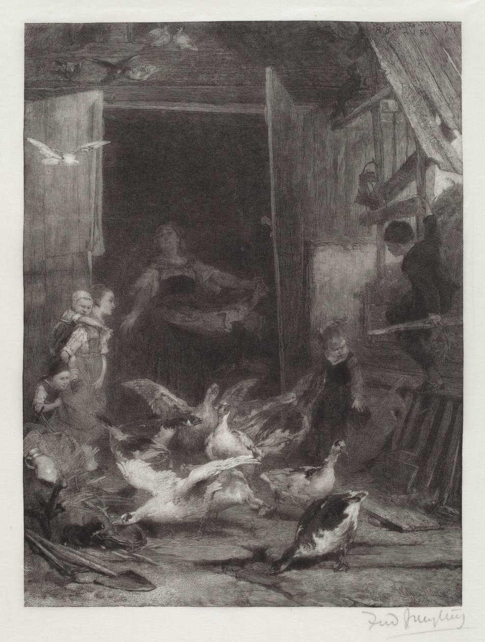 Sans titre (Scène de ferme) - Frederick Juengling