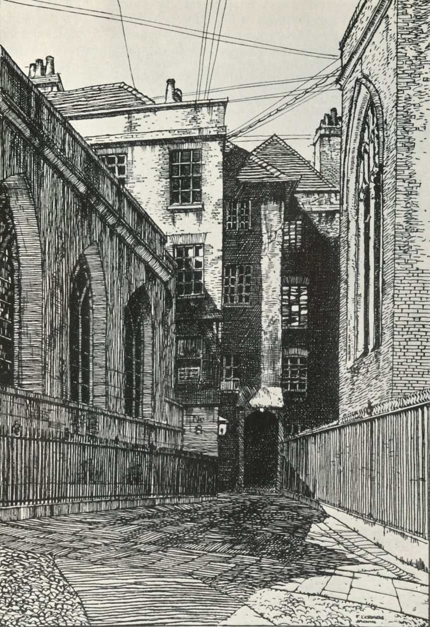 Côté sud de la salle à Cliffords Inn dans la ville de Londres, vers 1903, 1934 - Frederick Landseer Maur Griggs