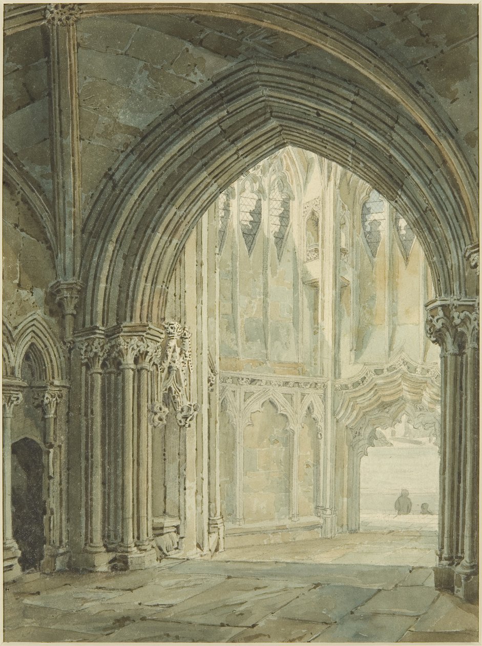 Intérieur du porche nord de St Mary Redcliffe - Frederick Mackenzie