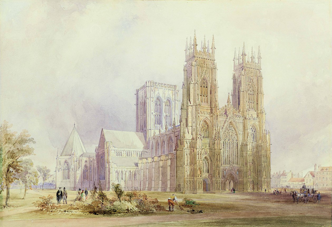 York Minster : vue nord-ouest - Frederick Mackenzie