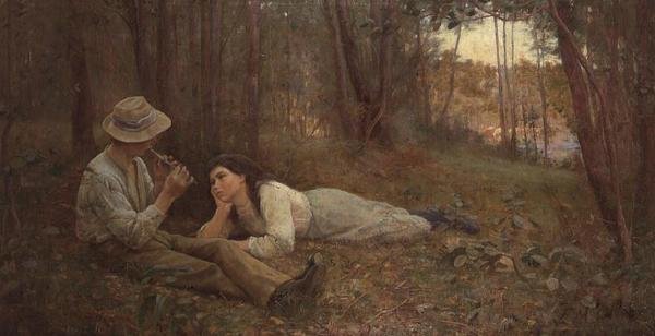 Le joueur de flûte - Frederick McCubbin