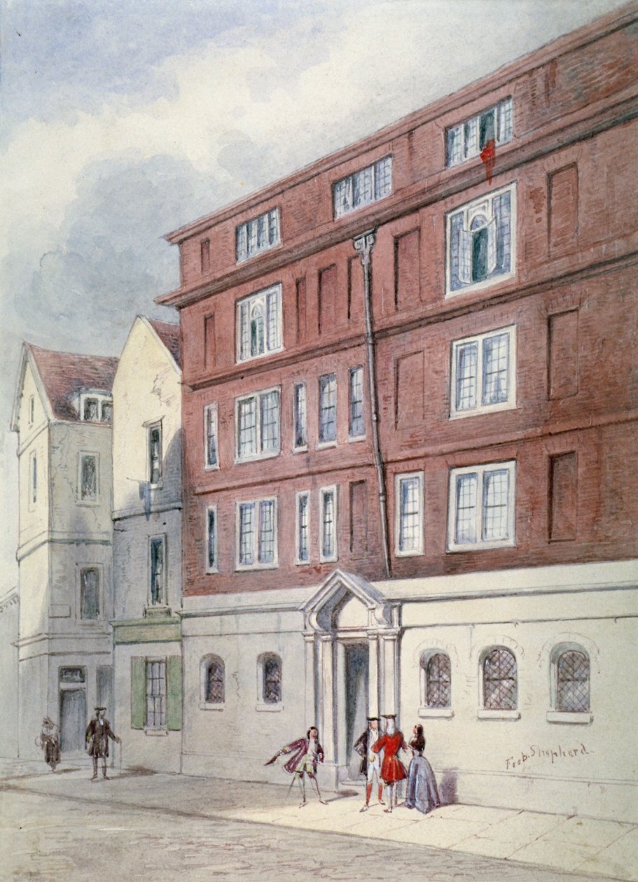 Résidence de Titus Oates, Oat Lane, City de Londres, 1845 - Frederick Napoleon Shepherd