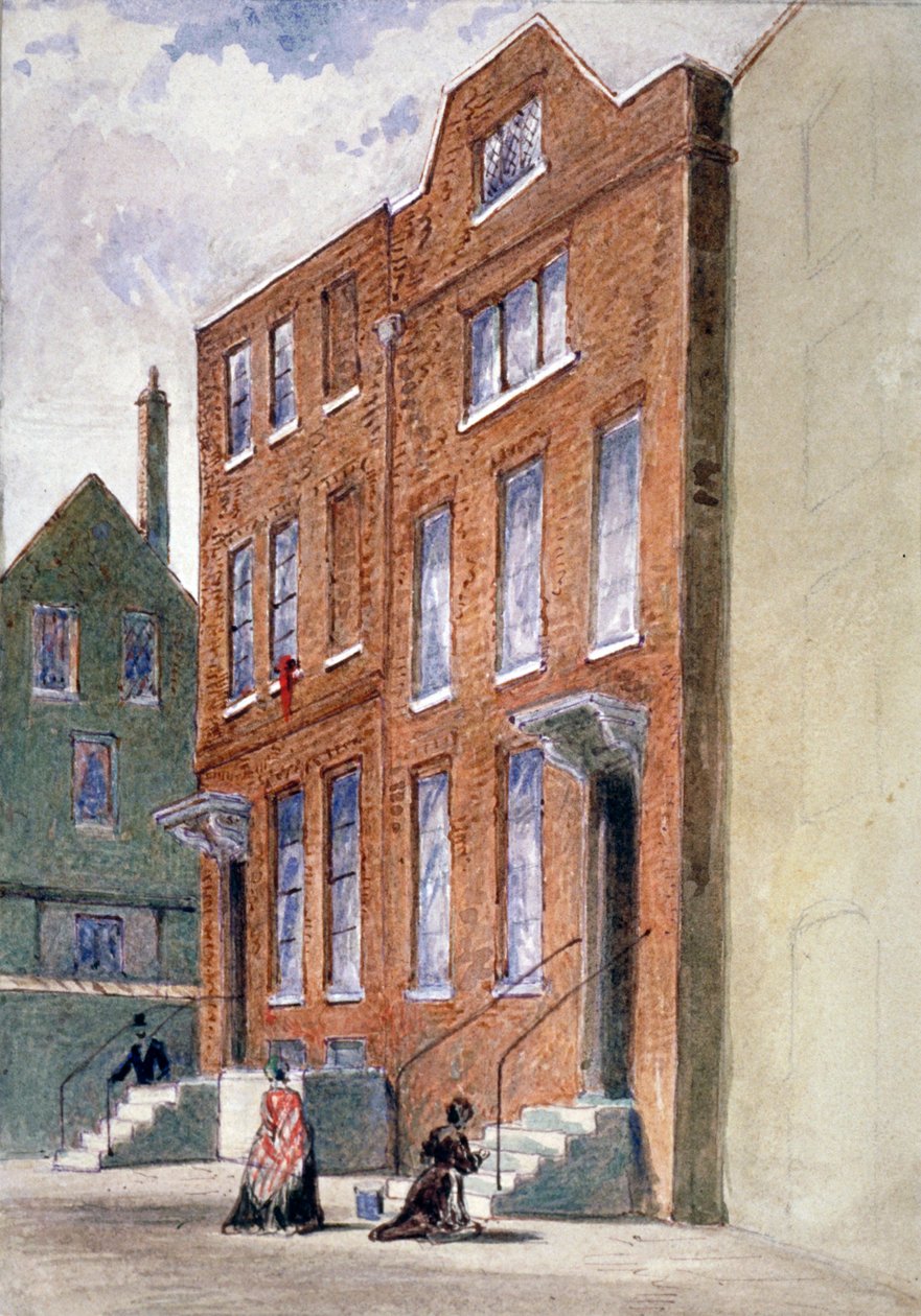 Vue du bureau du vicaire général, Bell Yard, Knightrider Street, Londres, 1841 - Frederick Napoleon Shepherd