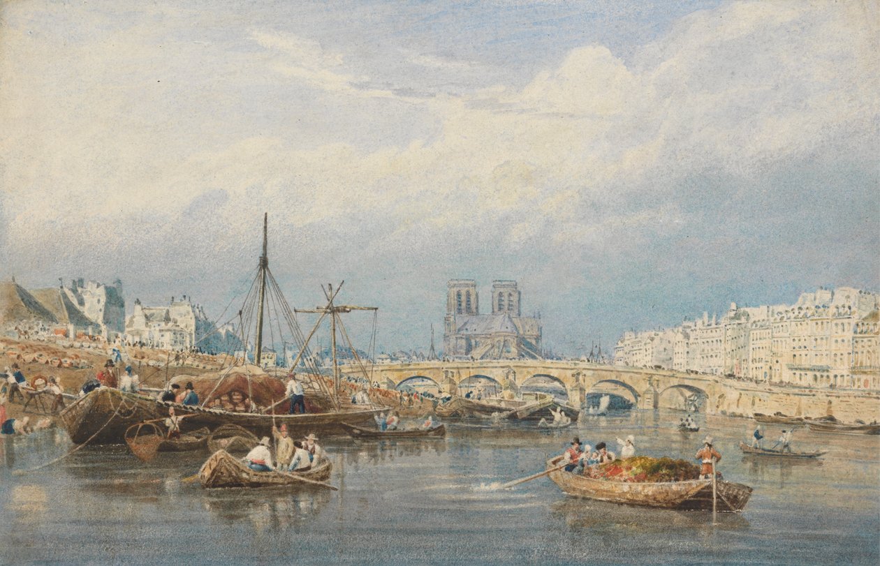 La Seine avec Notre-Dame - Frederick Nash