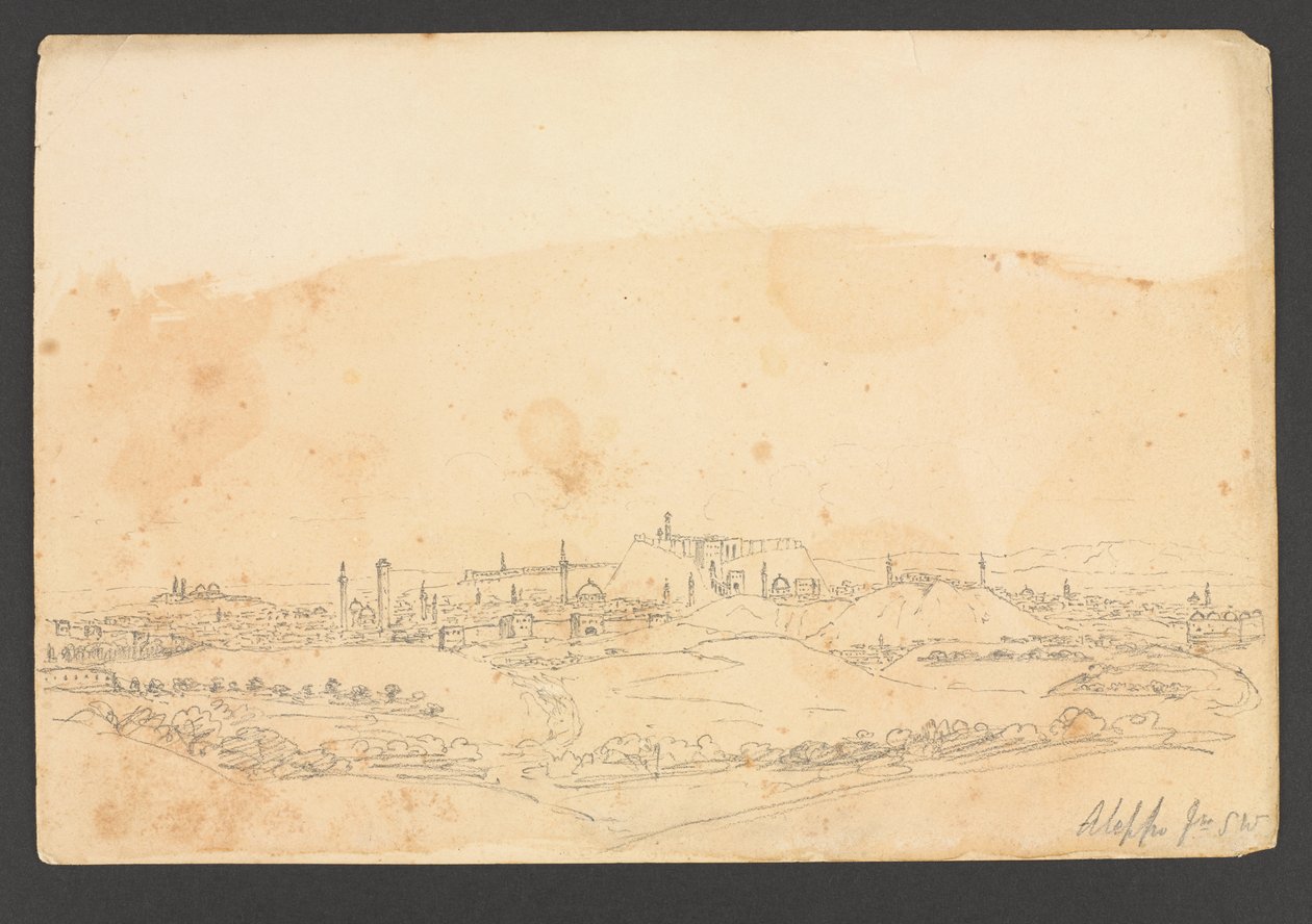 Alep depuis le sud-ouest, Syrie - Frederick Peter Layard