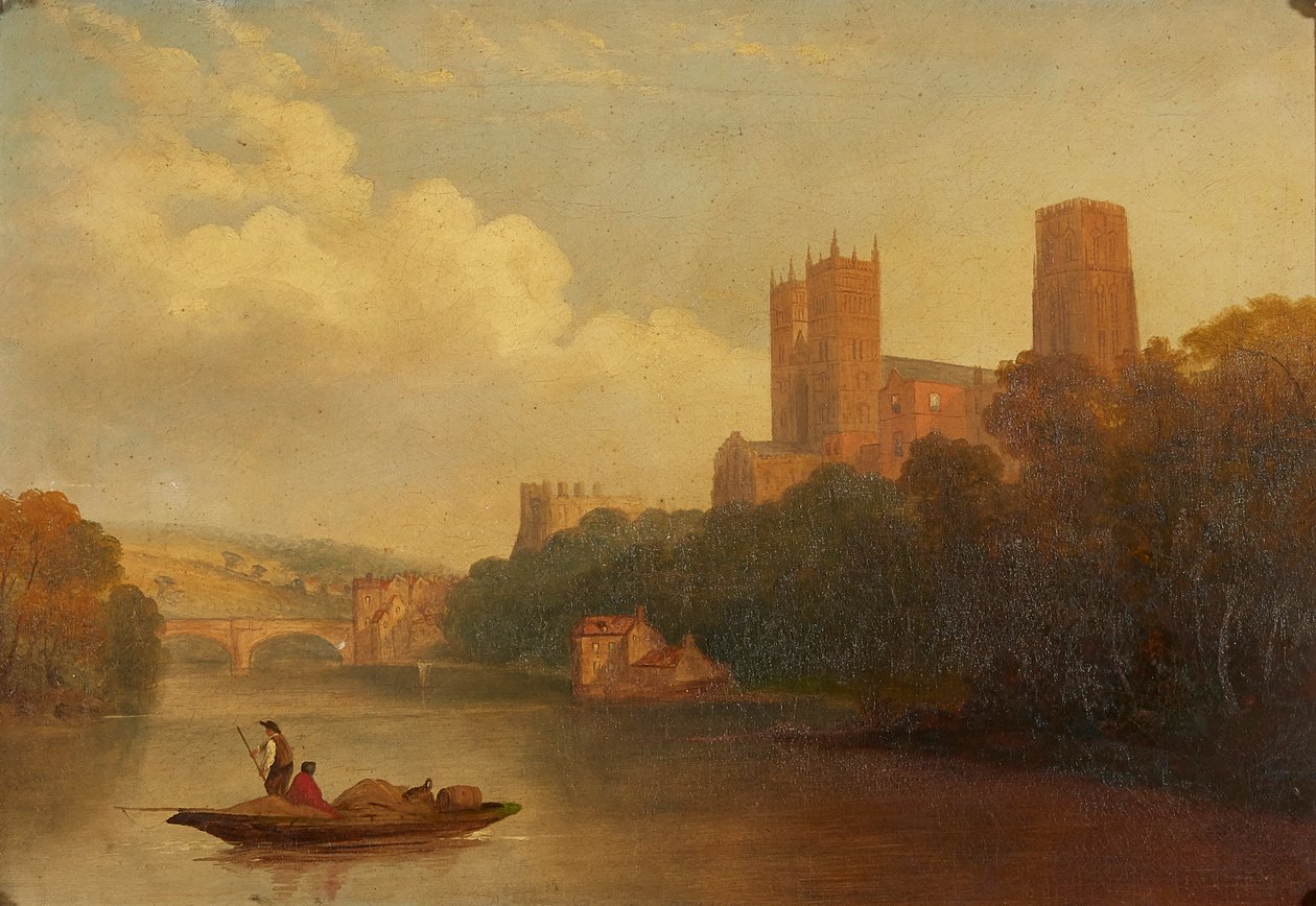 Durham depuis la rivière - Frederick Richard (manner of) Lee