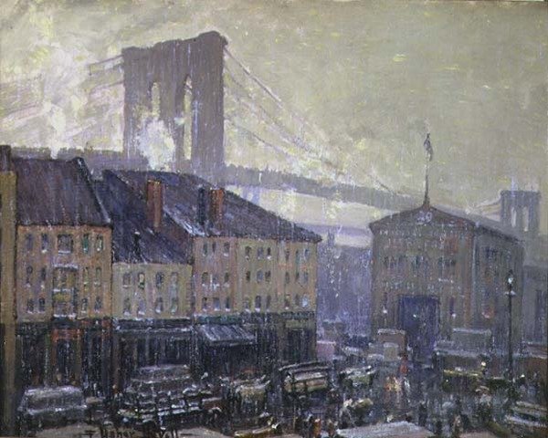 East River, New York, Hiver - Frederick Usher de Voll