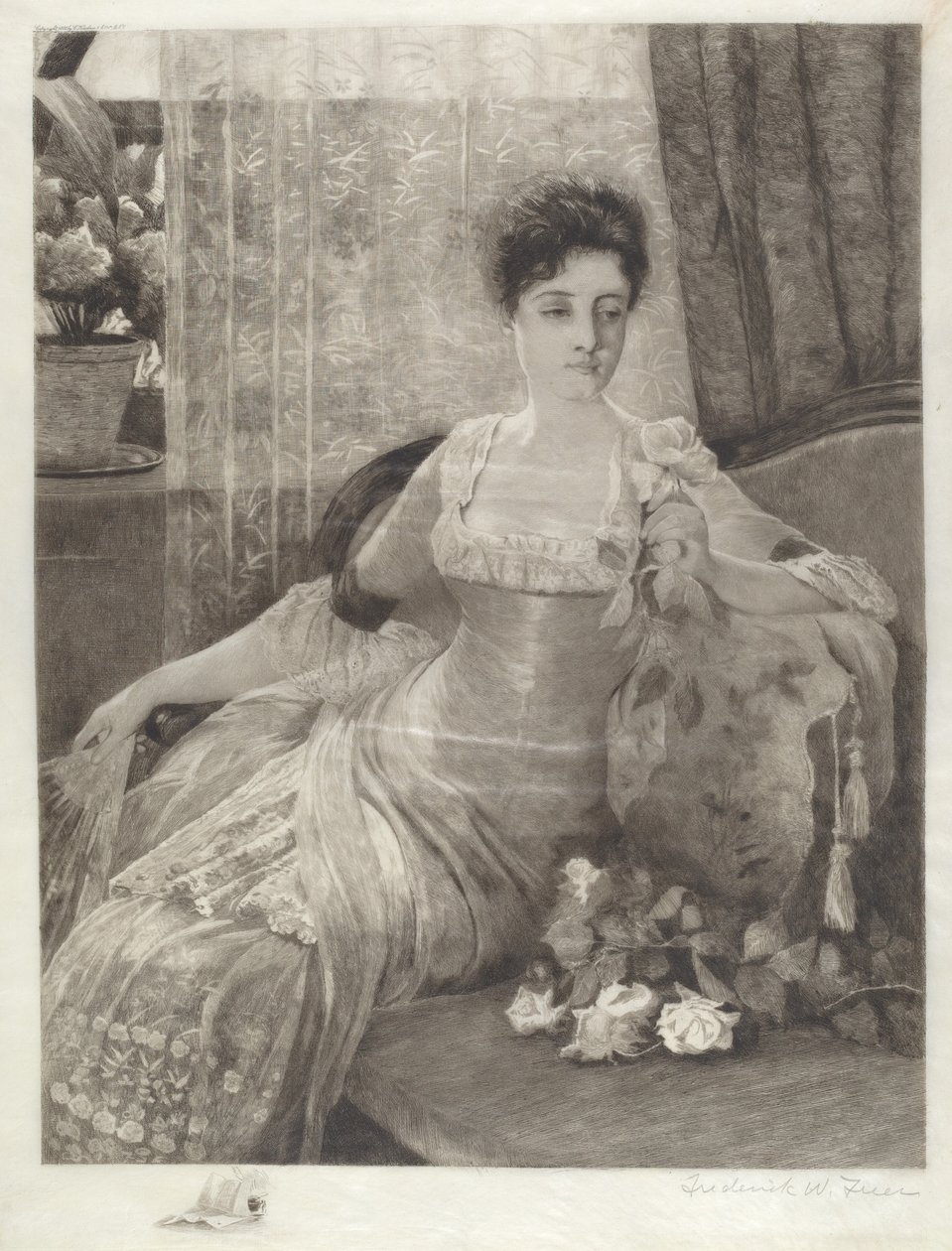 Sans titre (Fille sur un canapé) - Frederick W. Freer