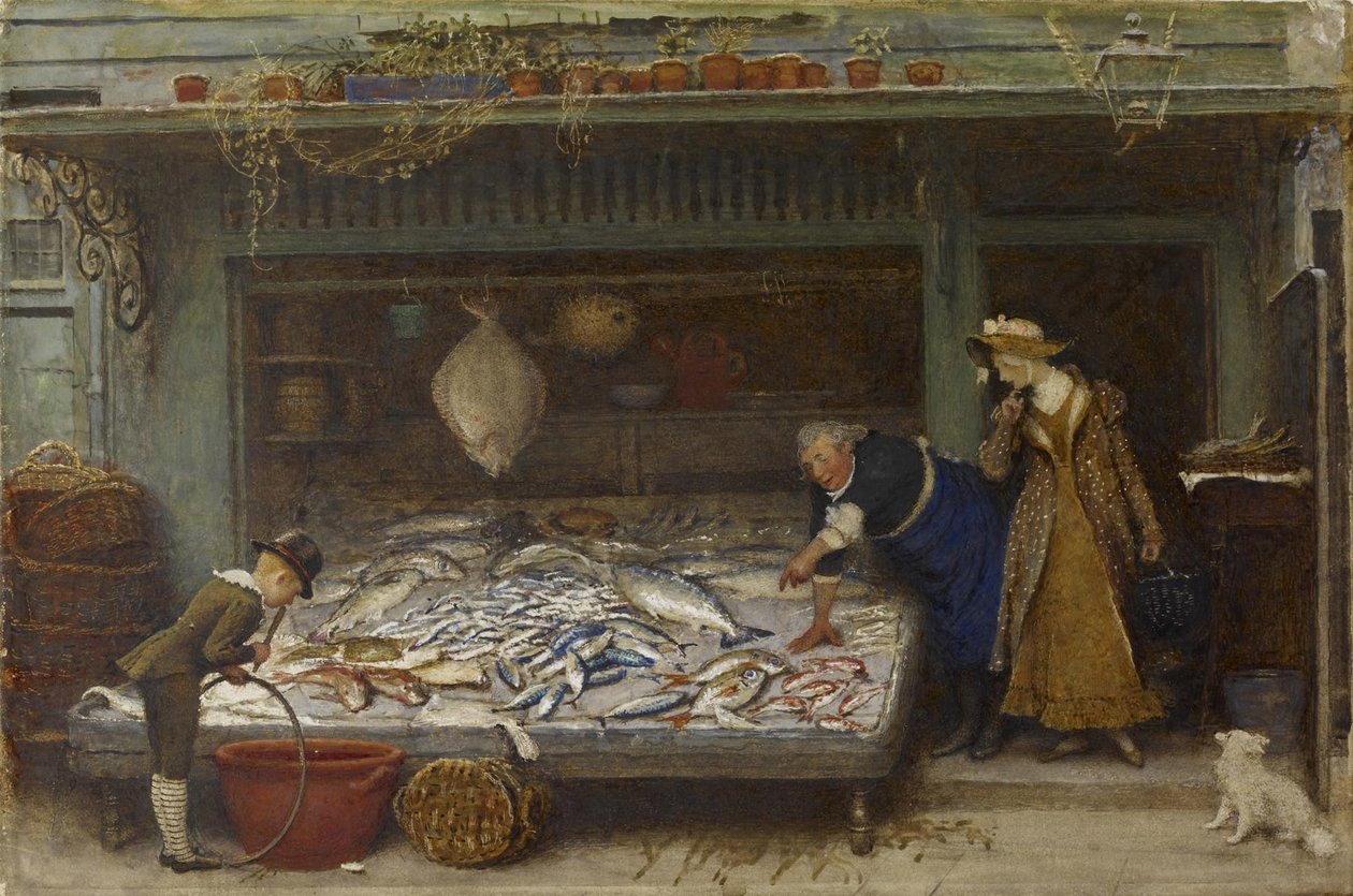 Une poissonnerie, 1873 - Frederick Walker