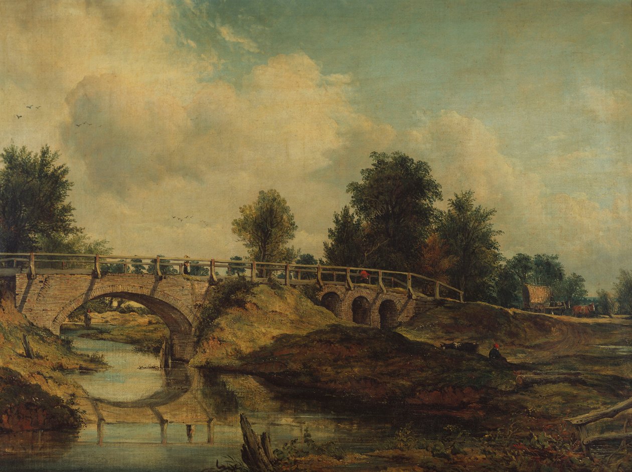 Le pont sur la rivière Stour - Frederick Waters Watts