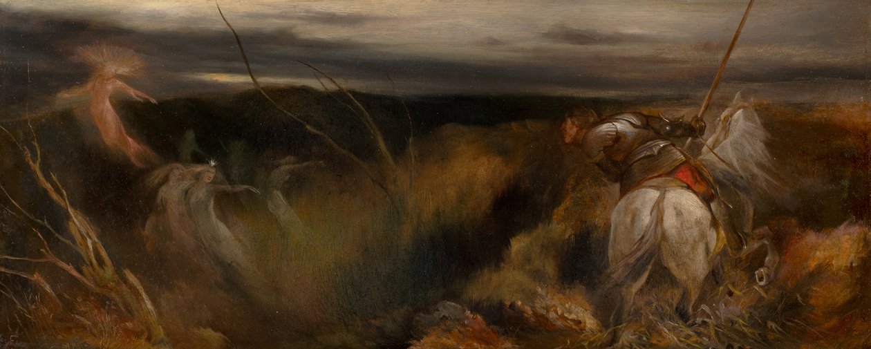 The Haunted Glen, the Intruder (huile sur carton) - Frederick Weekes