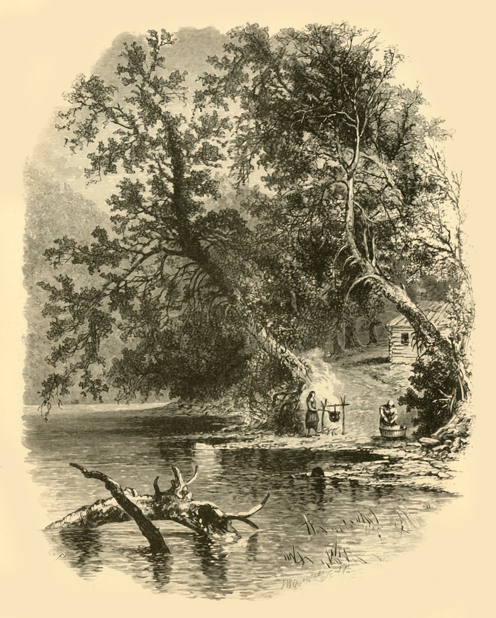 Branche nord de la Susquehanna, à Hunlocks, 1874 - Frederick William Quartley