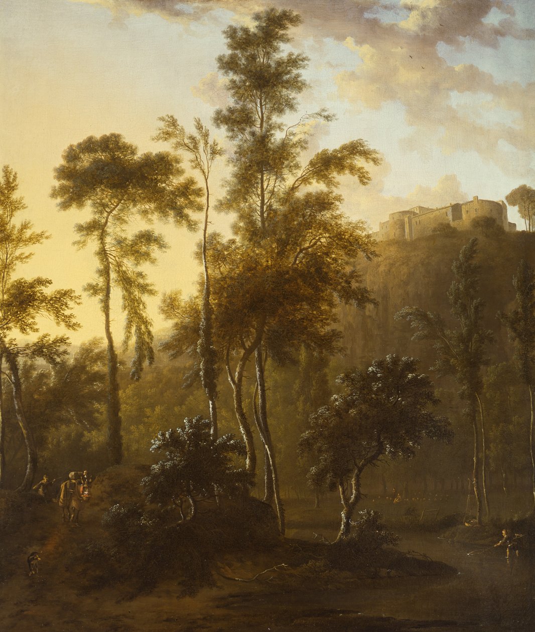 Paysage italianisant avec pêcheurs - Frederick de Moucheron