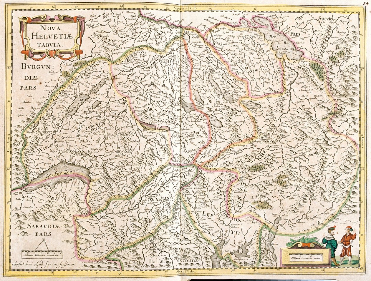 Carte de la Suisse - Frederick de Wit