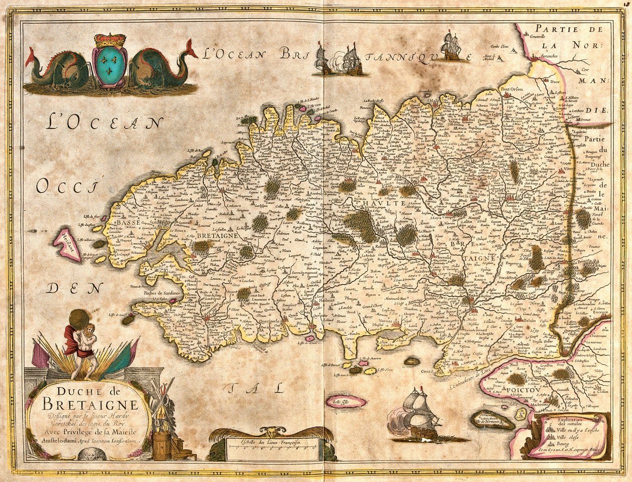 Carte du Duché de Bretagne (France) - Frederick de Wit