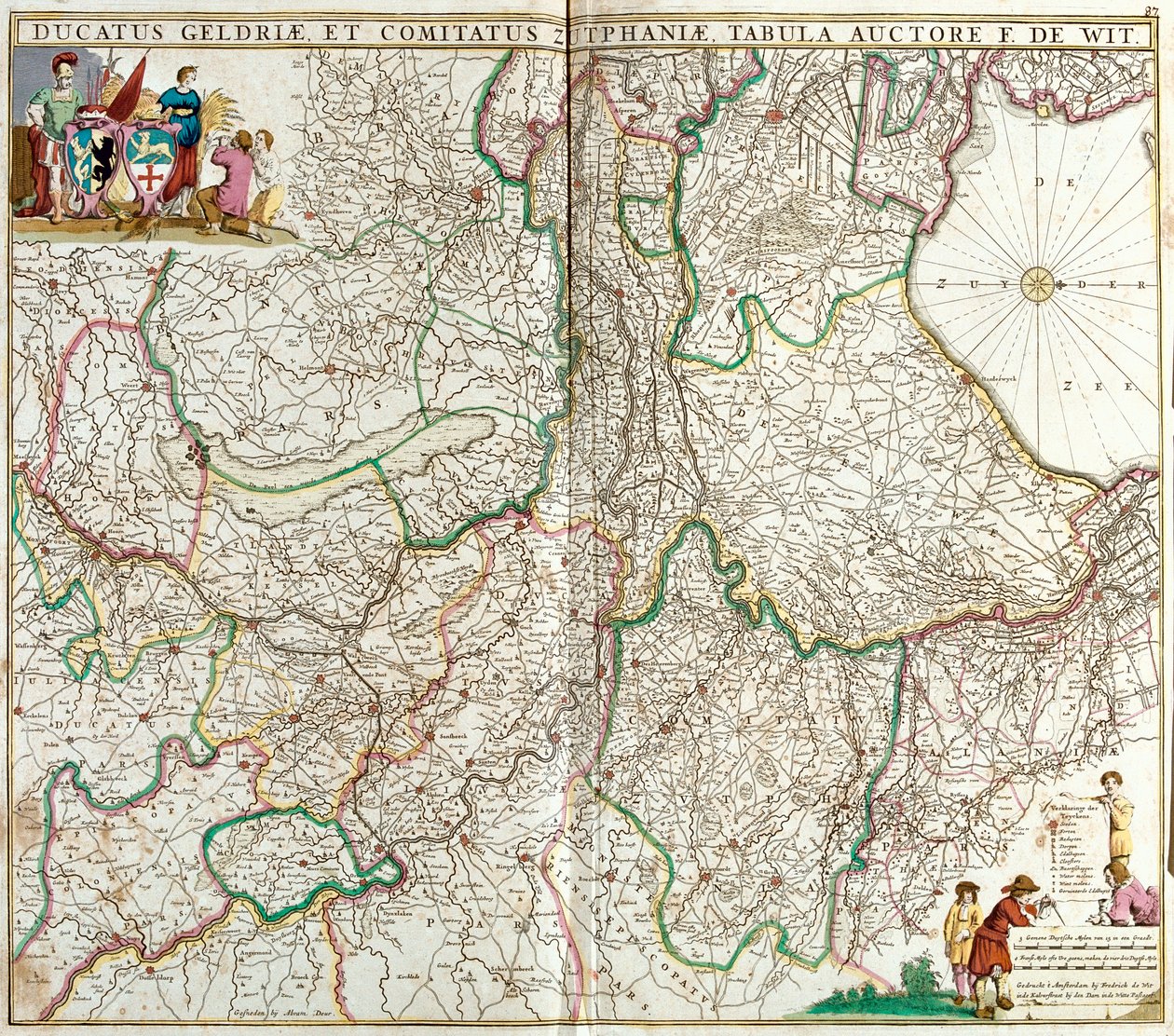 Carte du Duché de Gueldre et du Comté de Zutphen (Allemagne) - Frederick de Wit