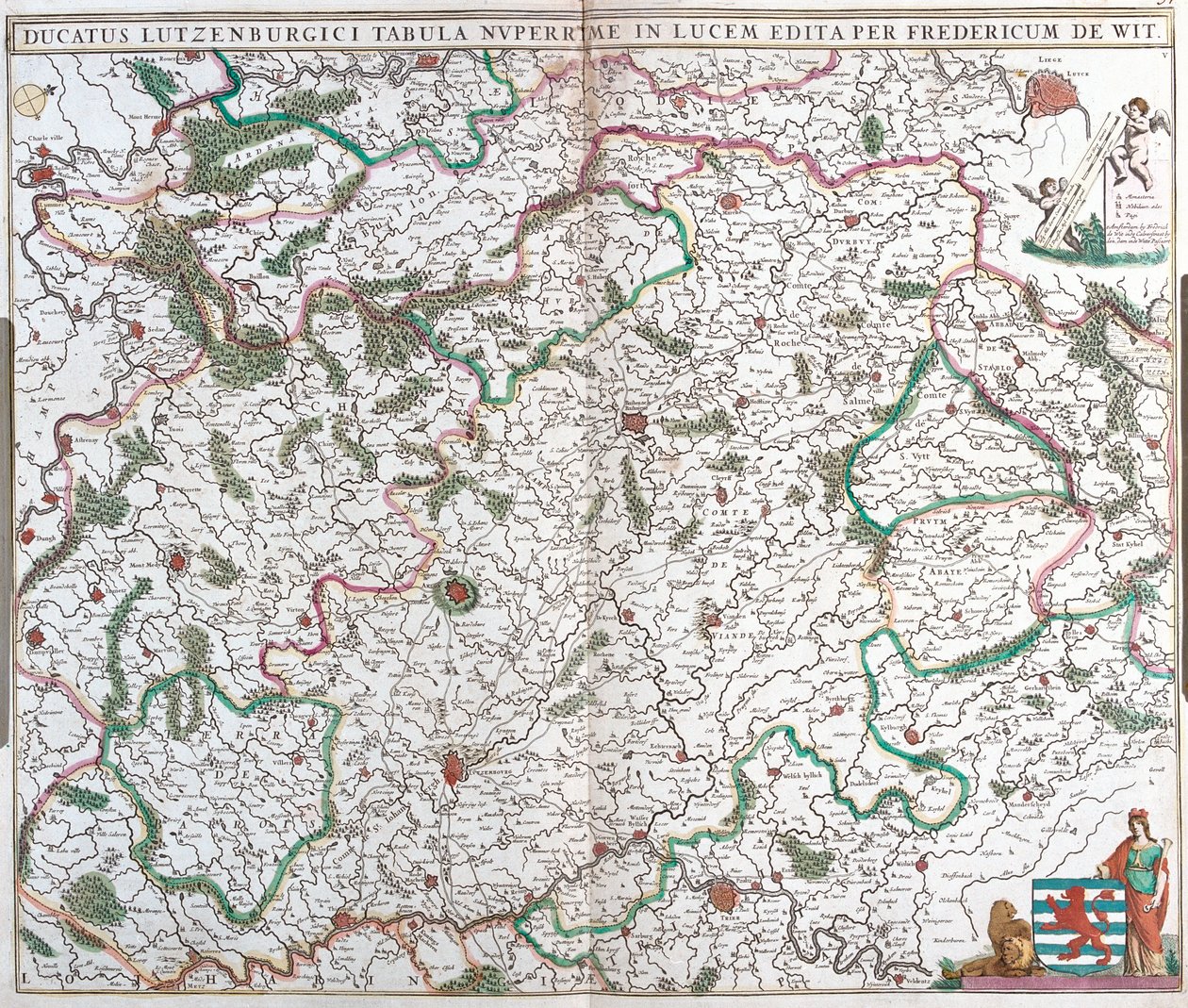 Carte du Duché de Luxembourg - Frederick de Wit