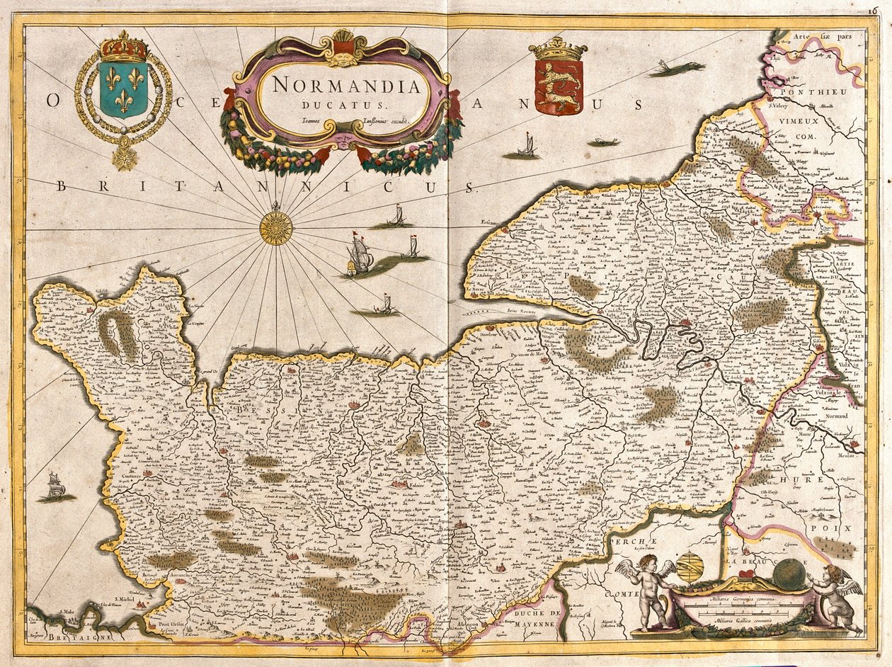 Carte du Duché de Normandie - Frederick de Wit