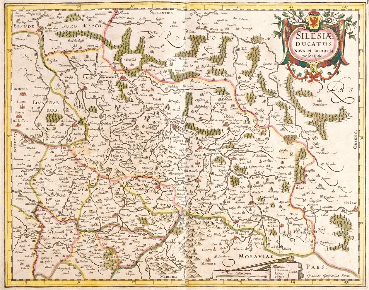 Carte du Duché de Silésie, Allemagne et République tchèque - Frederick de Wit