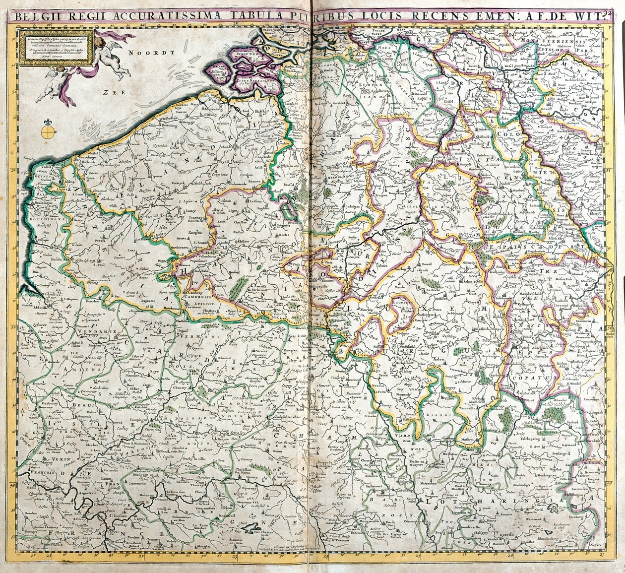 Carte du Royaume des Pays-Bas - Frederick de Wit