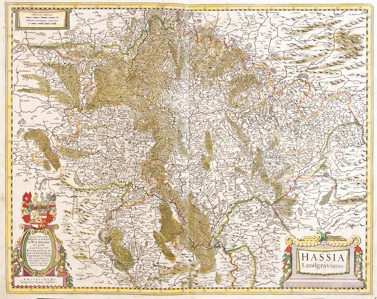 Carte du Landgrave de Hesse, Allemagne - Frederick de Wit