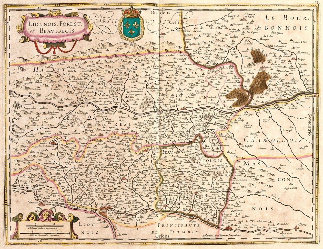 Cartes des territoires de Lyon et Beaujolais (France) - Frederick de Wit