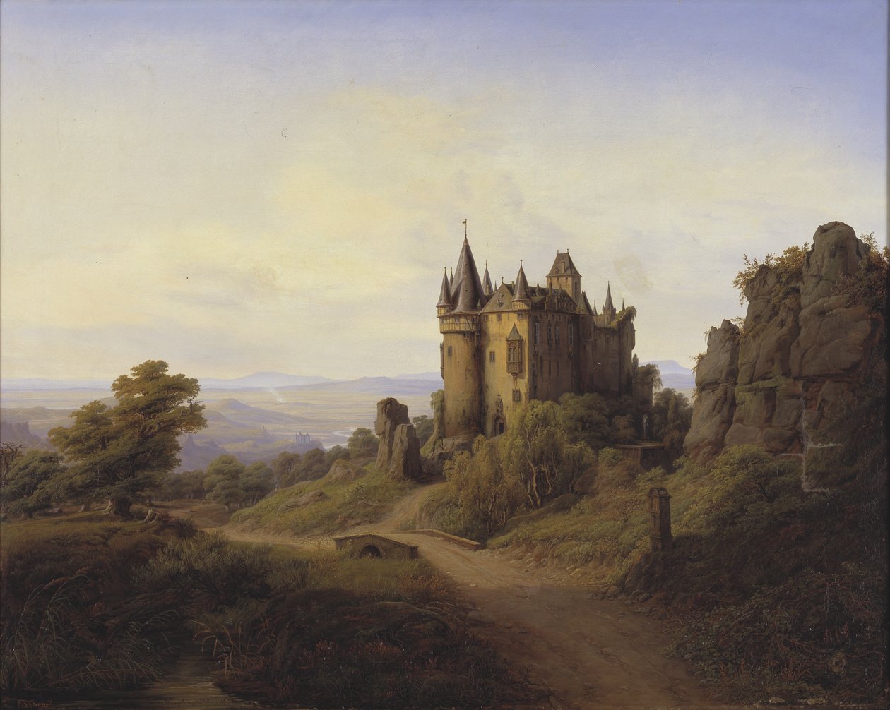 Château de Bürresheim sur la rivière Eifel - Frederik Sødring