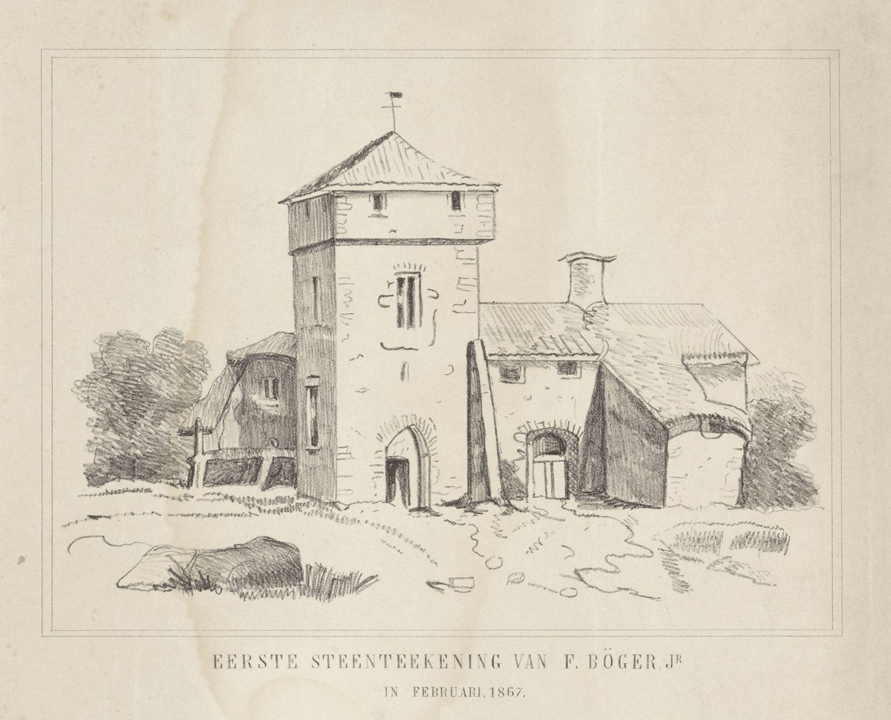 Een boerenhofstede - Frederik Böger