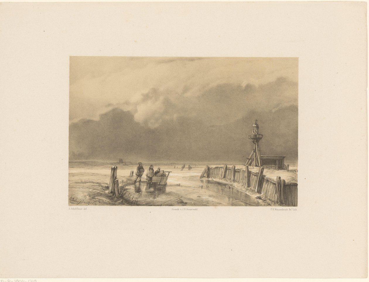 Paysage hivernal avec phare - Frederik Hendrik Weissenbruch