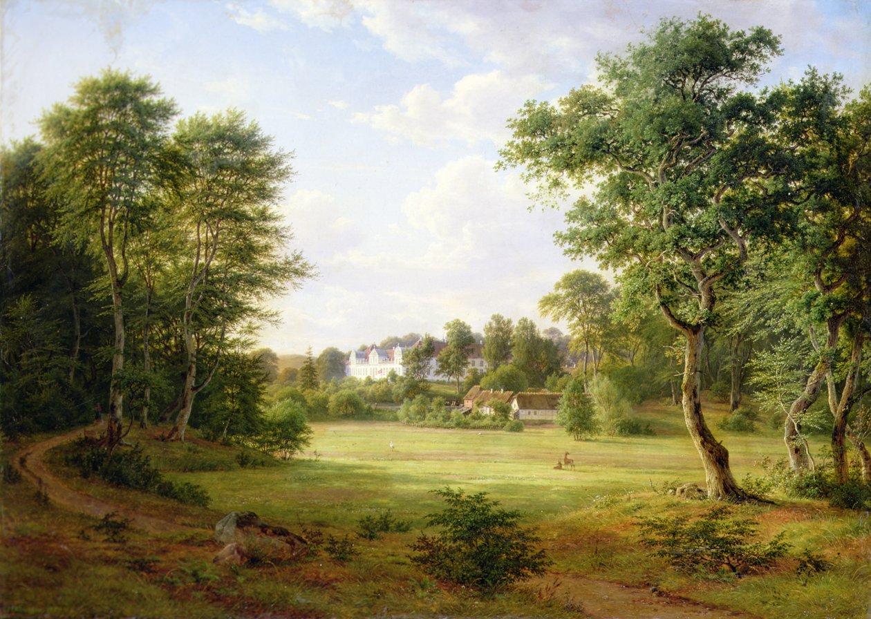 Paysage danois avec un petit château - Frederik Kiaerskou