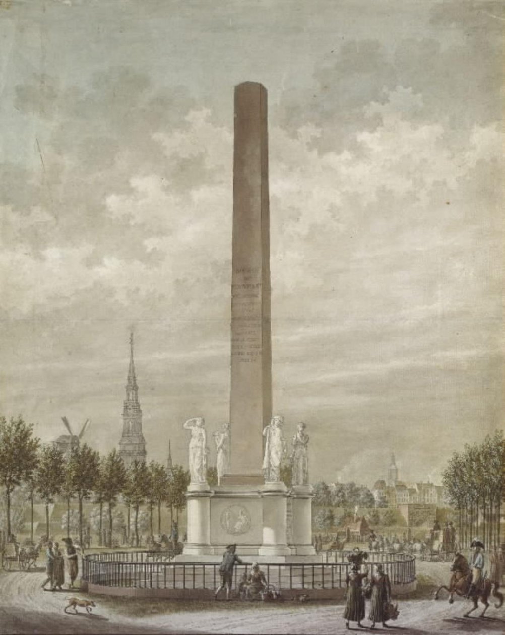 La colonne de la liberté vue du côté de Frederiksberg - Frederik Ludvig  Bradt