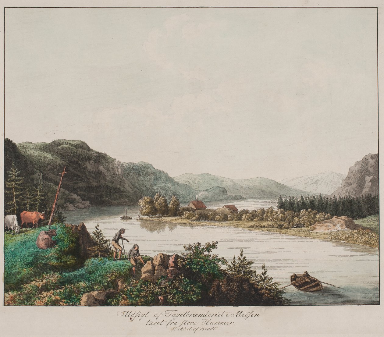 Vue de la briqueterie à Miøsen prise de Store Hammer - Frederik Ludvig  Bradt