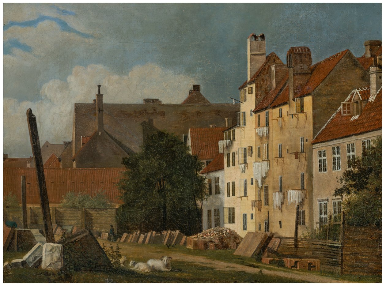 Vue de Marmorpladsen, Copenhague (Partie de Marmorpladsen à Copenhague) - Frederik Sødring