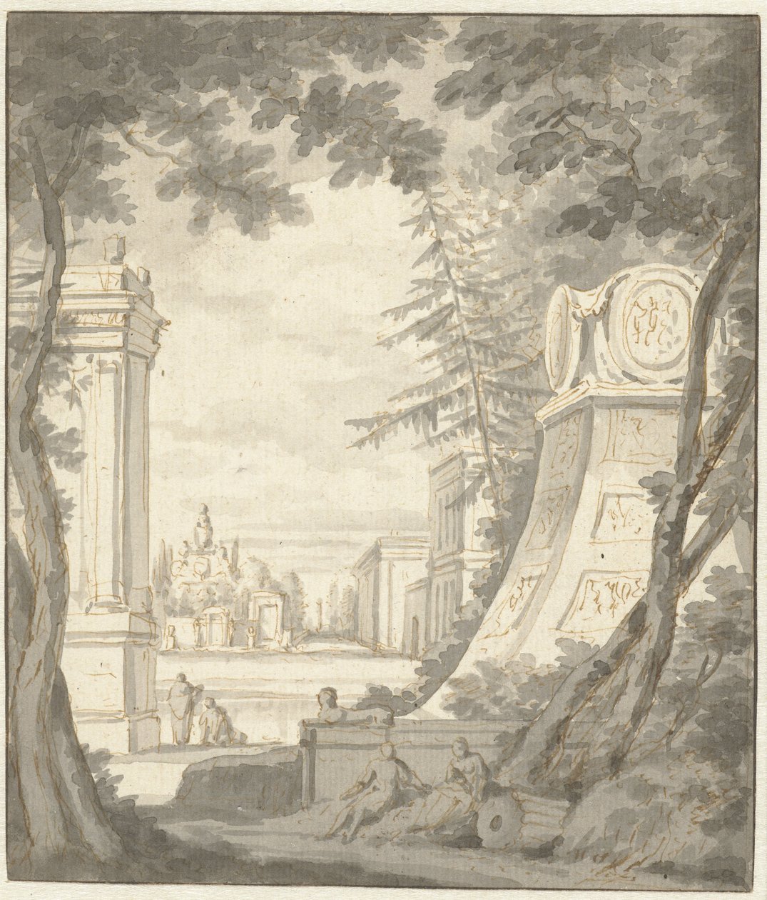 Paysage fantastique avec architecture classiciste - Frederik de Moucheron