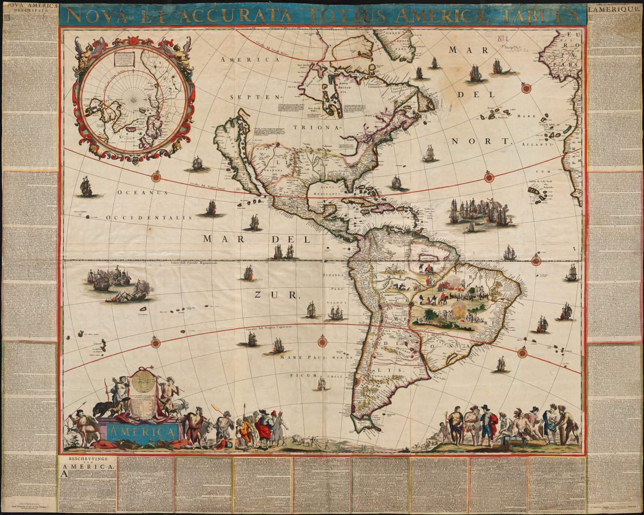 Noua et accurata totius Americae tabula - Frederik de Wit