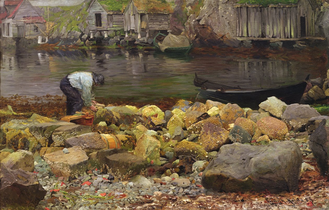 Près de la cabane de pêcheur - Fredrik Kolstoe