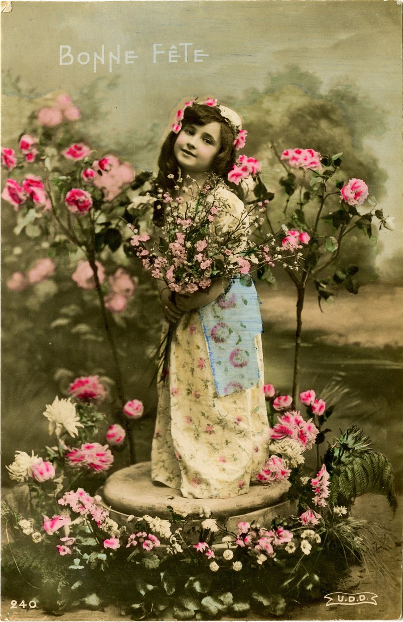 Carte Bonne fête, 1907 - French Photographer